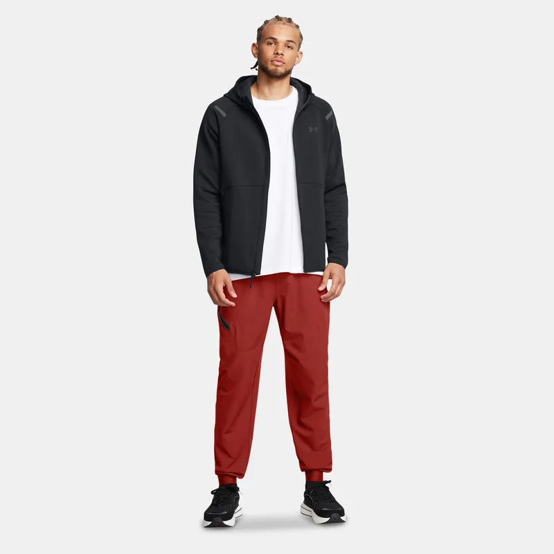 Under Armour Black Men's Unstoppable Fleece Full-Zip Hoodie for Men | Best Price UAE