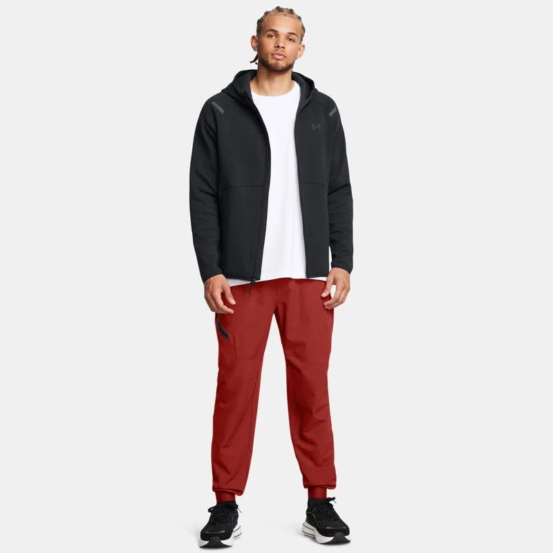 Under Armour Black Men's Unstoppable Fleece Full-Zip Hoodie for Men | Best Price UAE