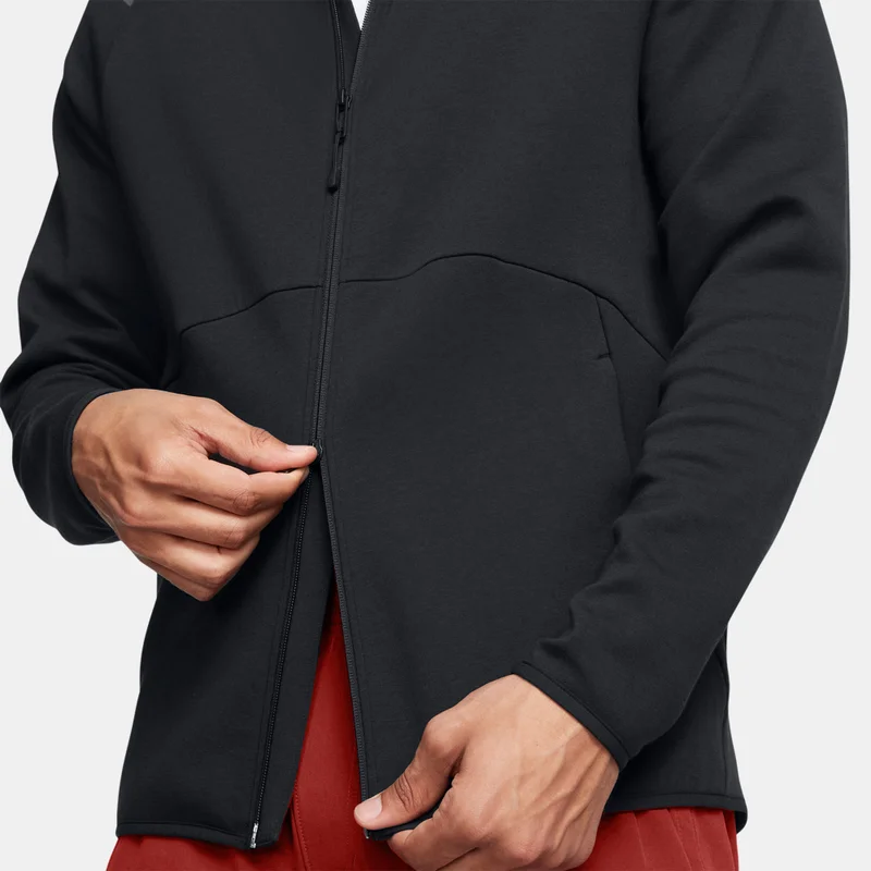 Under Armour Black Men's Unstoppable Fleece Full-Zip Hoodie for Men | Best Price UAE