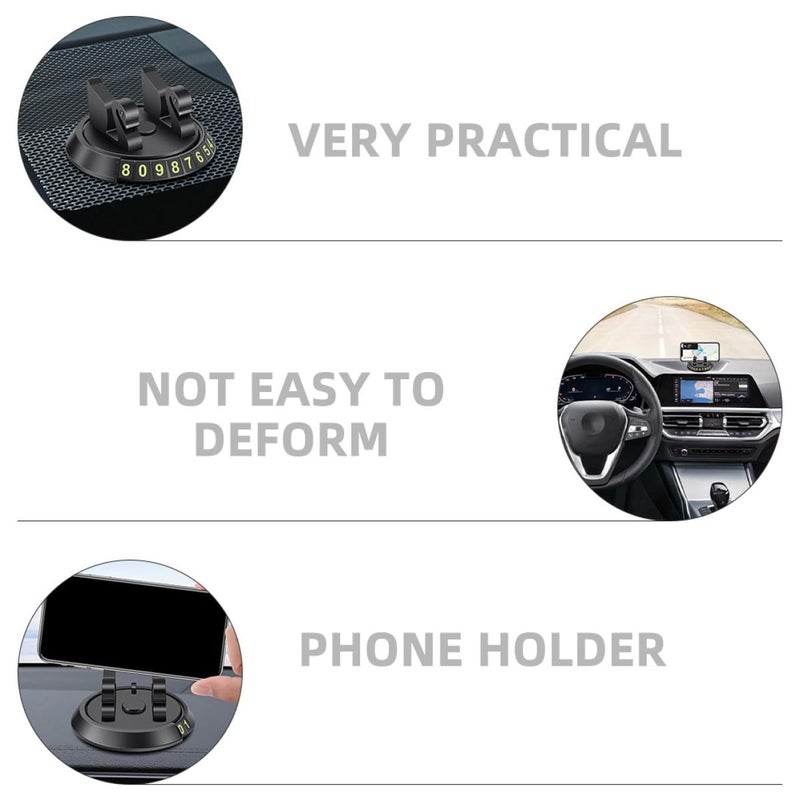 Universal Car Phone Holder with Temporary Parking Card Portable Vehicle Mount - Image 4