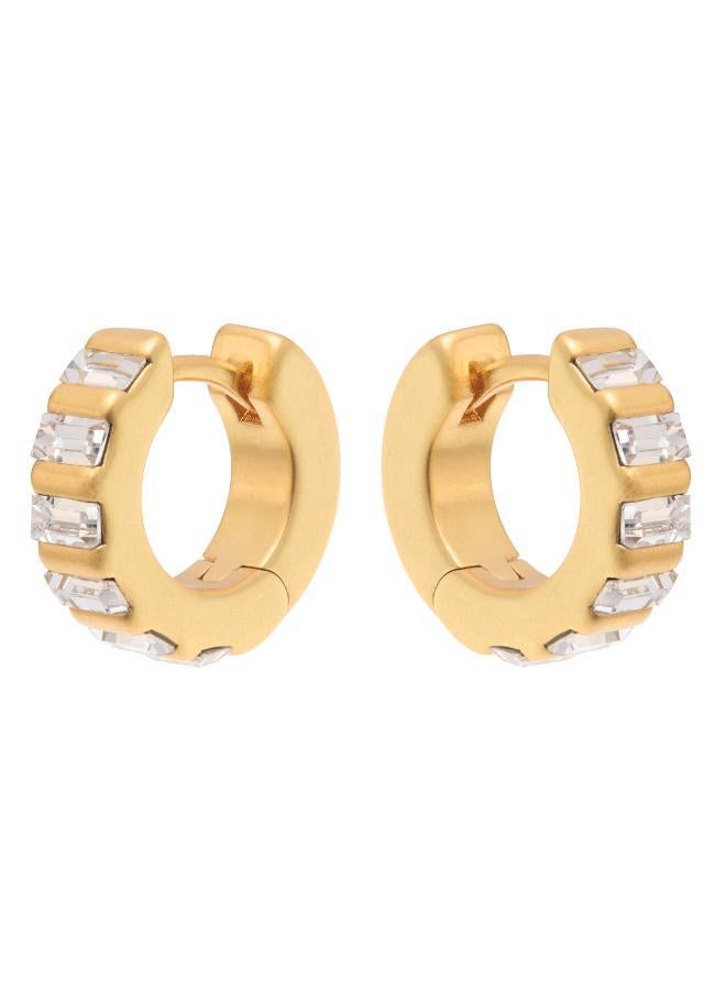 REISS LIZA: Linear Crystal Huggie Hoop Earrings  - Image 2