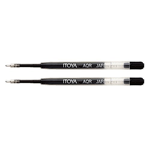 Itoya AQR-10BP-BK Aquaroller Pen Ink Refill 2-Pack Black - Image 1