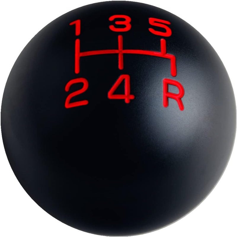 DEWHEL 5 Speed Imprinted Manual Transmission Shift Knob - Black Aluminum - Image 1