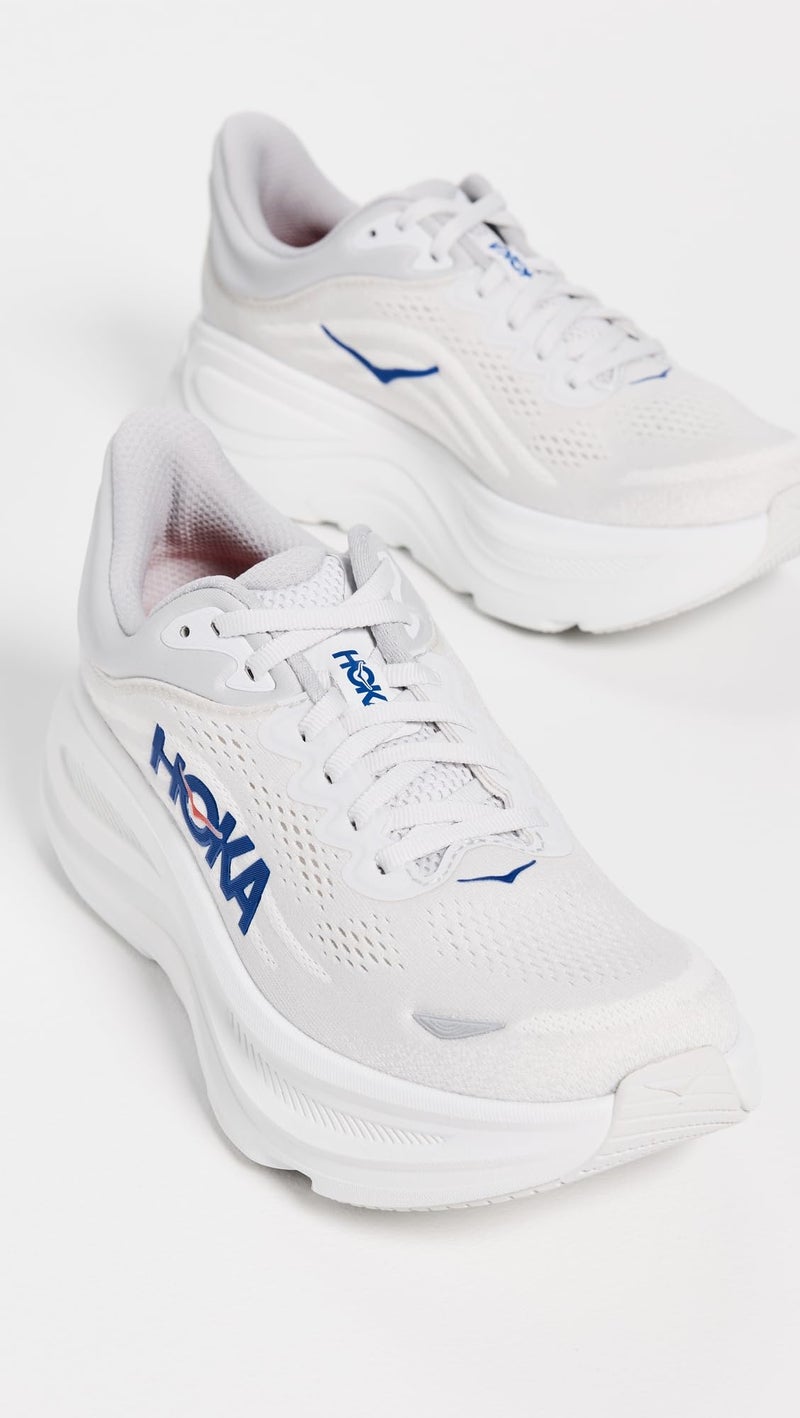 Hoka Men's Bondi 9 Sneaker, Cosmic Grey/Ultramarine, 10 - Image 4