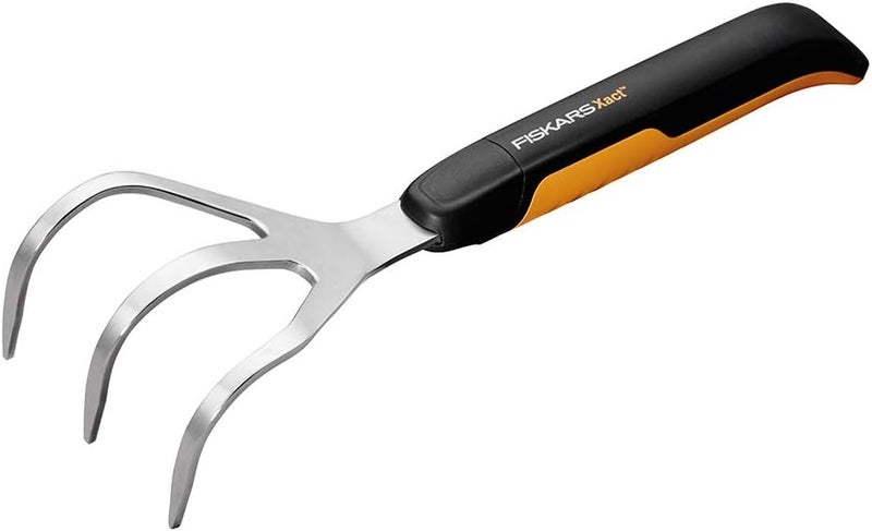 Fiskars 315510-1001 Xact Hand Garden Cultivator, Black/Slivler - Image 1