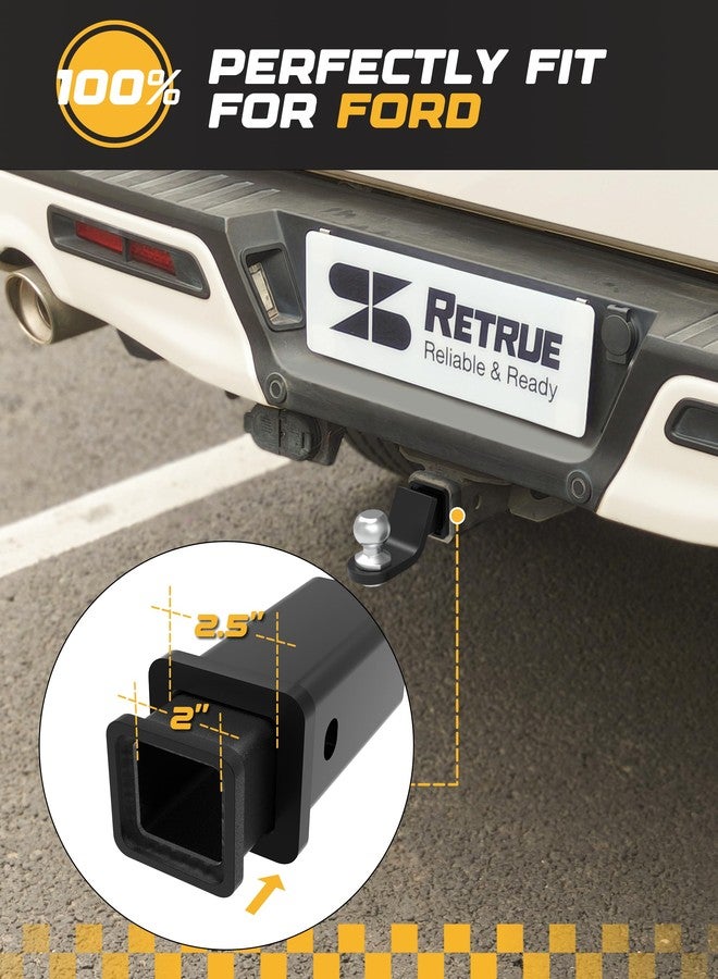 RETRUE 2.5 to 2 Inch Hitch Reducer Fit for F250 F350 F450 F550 2017-2025, 2-1/2 to 2 Inch Hitch Receiver Adapter Sleeve for Ford - Image 4