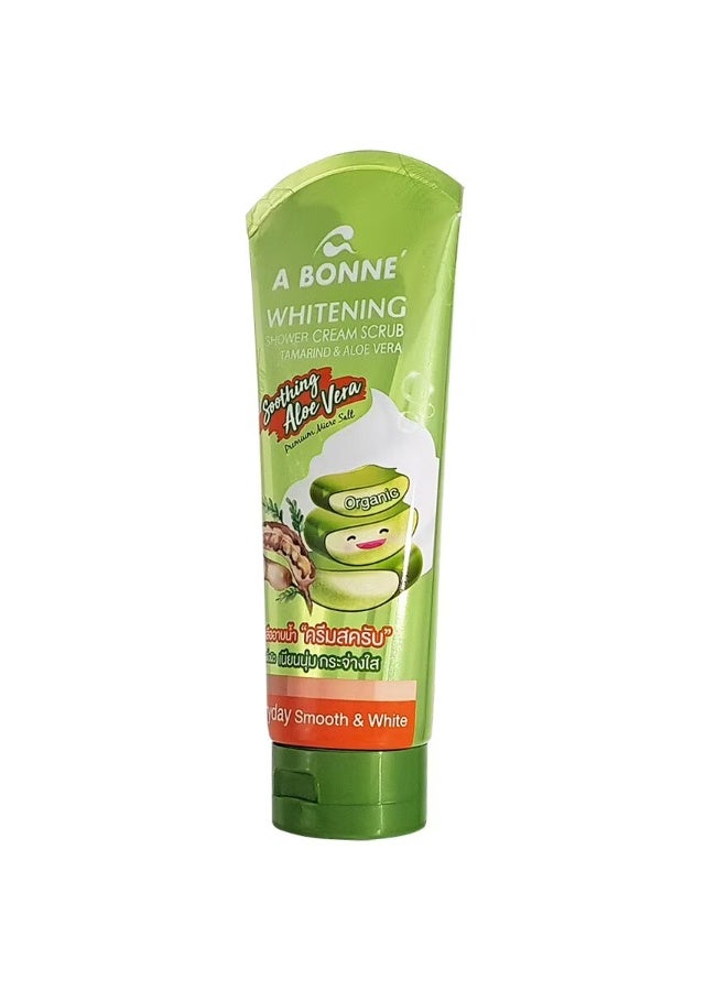 Whitening Shower Cream Scrub Tamarind And Aloe Vera 350 G