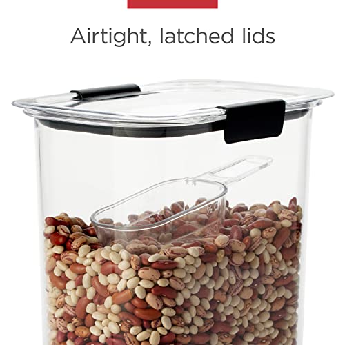 Rubbermaid Brilliance BPA-Free Food Storage Containers with Lids Airtight Kitchen and Pantry Organization Set Includes 3 Containers and Scoops Clear 16 cups - Image 2