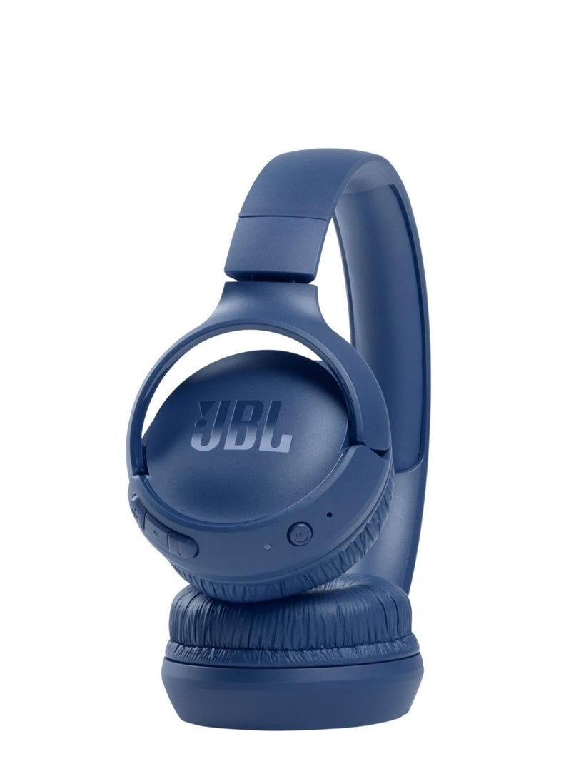 JBL JBL Tune 510BT: Wireless On-Ear Headphones with Purebass Sound - Blue  - Image 3