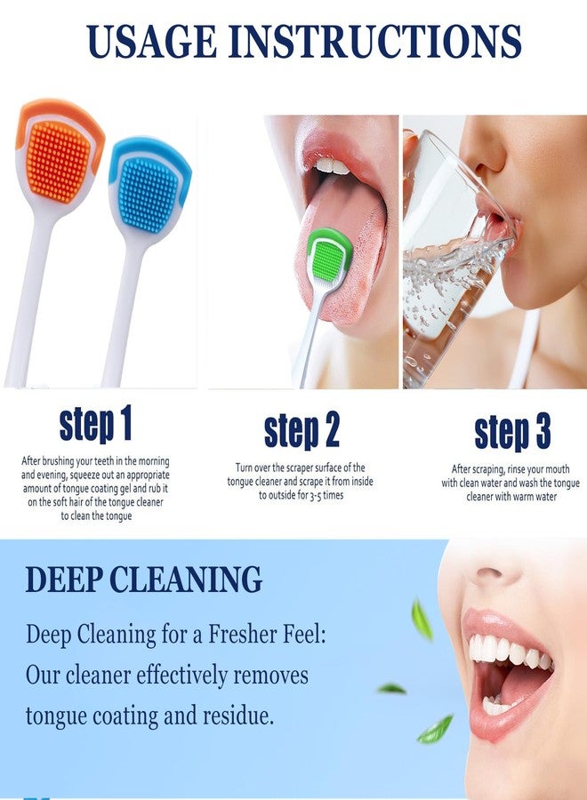 AxiyanX e Scraper and Brush for Adults, 5-Pack with Travel Case, Micro Bristle Tongue Cleaner (5 Colors) - Image 5