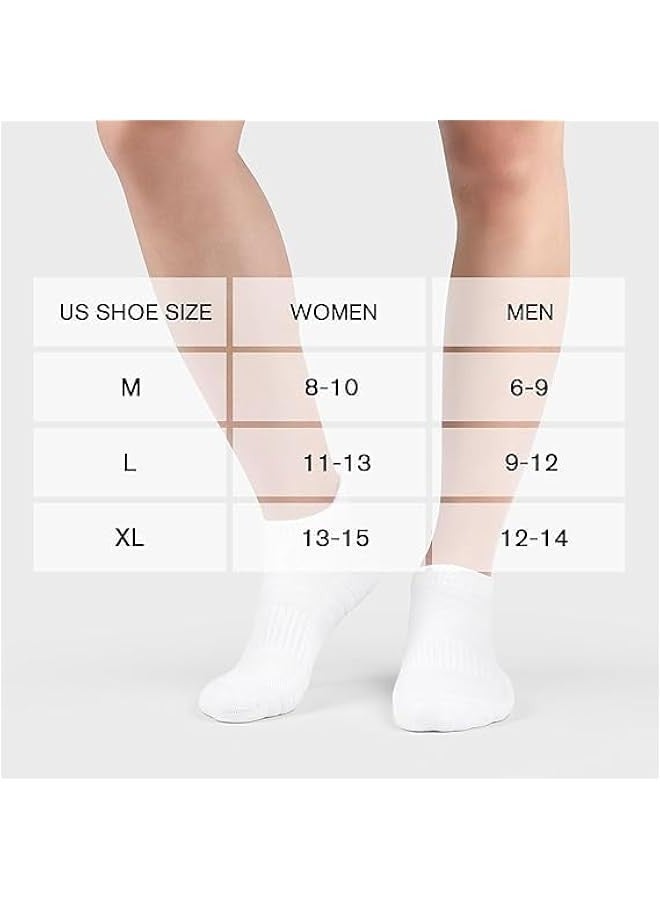 TRASSLE 6 Pack Men's Cushioned Ankle Socks, Athletic Socks with Cushion Low Cut Socks, Ankle Mid Crew Moisture Wicking Socks 6 Pairs, Sports Socks for Women Men  - Image 4