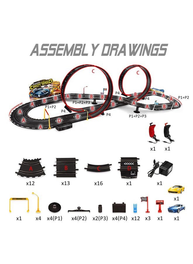 Rcovasc Kids Toy-Electric Powered Slot Car Race Track Set Boys Toys for 6 7 8-12 Years Old Boy Girl Best Gifts - Image 2