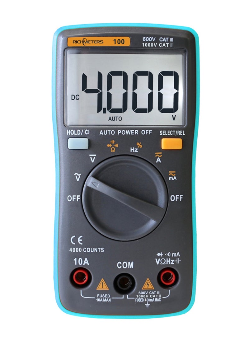RICHMETERS - True RMS Multifunctional LCD Digital Multimeter DMM DC AC Voltage Current Resistance Diode Continuity Capacitance Frequency Duty Tester - Image 1