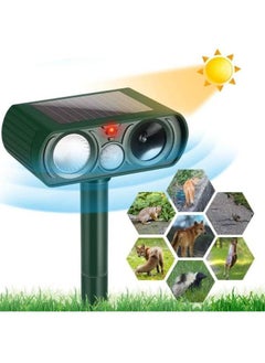Ultrasonic Cat Repellent Repellent with Motion Activated Sensor Flashing Light Ground Stake Waterproof Cat Deterant