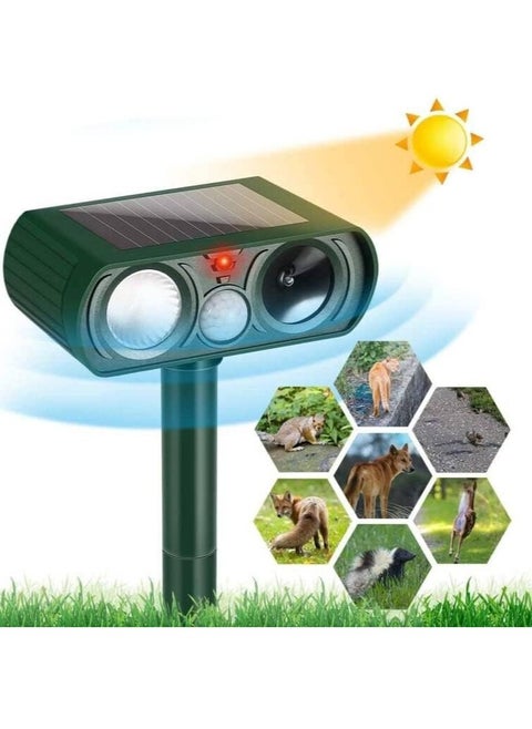 Ultrasonic Cat Repellent Repellent with Motion Activated Sensor Flashing Light Ground Stake Waterproof Cat Deterant
