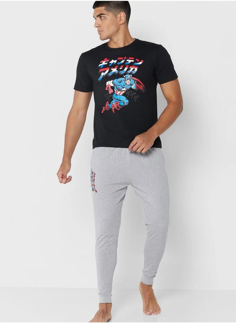 MARVEL Captain America  Sustainable Pyjama Set