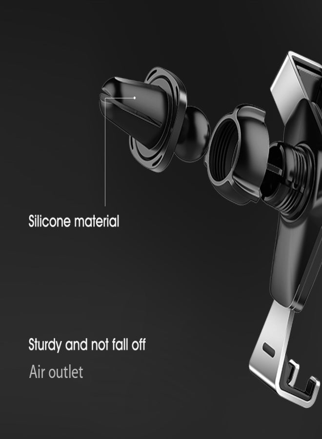 فيسكو حامل هاتف للسيارة من فيسكو Y2، يُثبّت على الزجاج الأمامي أو فتحة التهوية، مصنوع من سبائك الألومنيوم، يتميز بقوة تثبيت فائقة، متوافق مع هواتف هواوي برو 20/سامسونج/شاومي الذكية من 4 إلى 7 بوصات. - Image 2