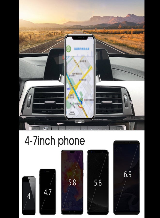 فيسكو حامل هاتف للسيارة من فيسكو Y2، يُثبّت على الزجاج الأمامي أو فتحة التهوية، مصنوع من سبائك الألومنيوم، يتميز بقوة تثبيت فائقة، متوافق مع هواتف هواوي برو 20/سامسونج/شاومي الذكية من 4 إلى 7 بوصات. - Image 4