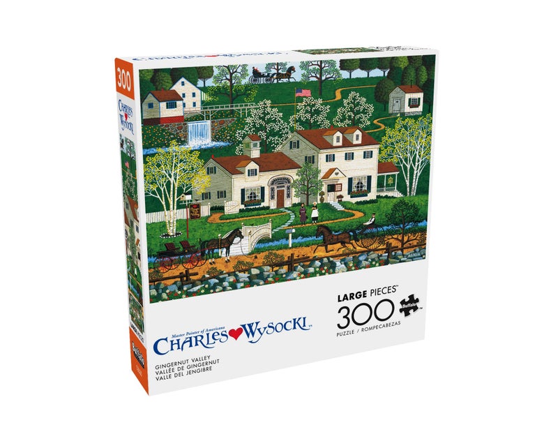 Buffalo Games Gingernut Valley Charles Wysocki 300 Oversized Piece Jigsaw Puzzle Large Oversized Shapes Great for Adults Seniors Family Kids Easy to Grip - Image 3