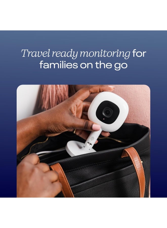 Nanit Pro Smart Baby Monitor & Flex Stand - 1080p Secure Wi-Fi Video Camera, Sensor-Free Sleep & Breathing Motion Tracker, 2-Way Audio, Sound & Motion Alerts, Night Vision, and Breathing Band - White - Image 4
