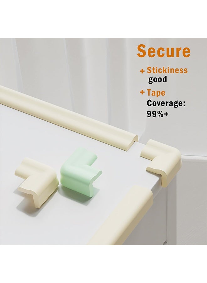 meayul Baby Proofing Soft Corner Protectors, edge safety, Table Edge and Corner Guards for Baby, Baby Safety Corner Guard, Furniture and Tables Child Baby Protection Bumpers, Pre-Taped Corner Cushions - Image 5