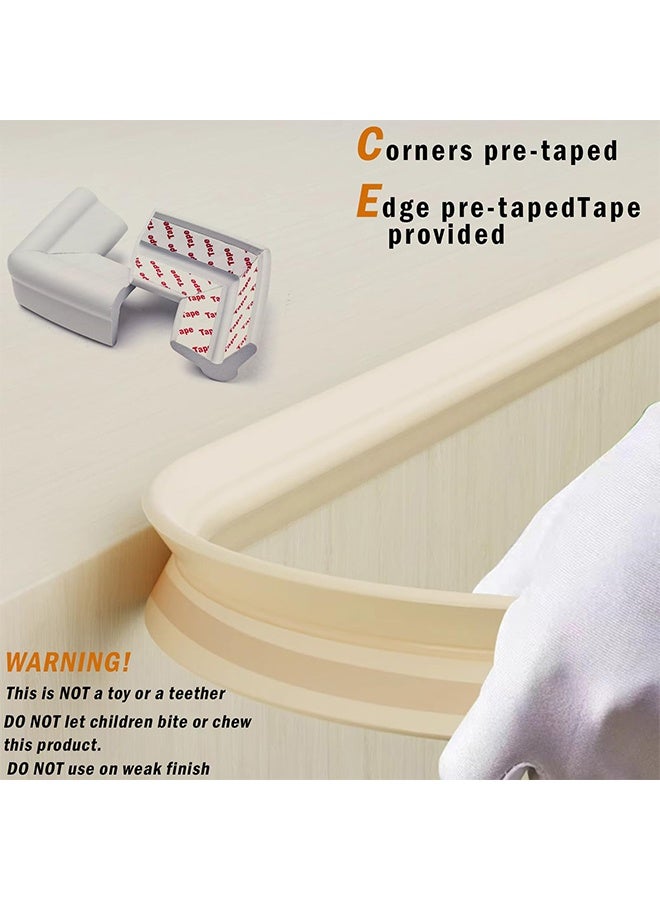 meayul Baby Proofing Soft Corner Protectors, edge safety, Table Edge and Corner Guards for Baby, Baby Safety Corner Guard, Furniture and Tables Child Baby Protection Bumpers, Pre-Taped Corner Cushions - Image 3