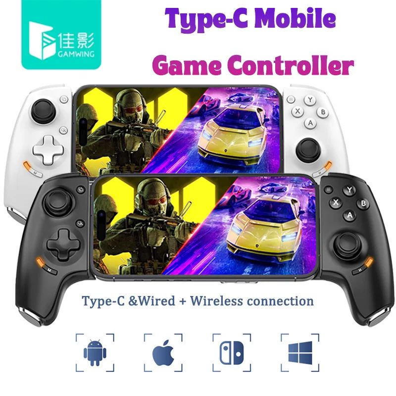 Gamwing AoBing Max Game Controller with Dual Hall-Effect, Type-C Bluetooth for Android, iOS, PC, Switch Joystick, Black - Image 2