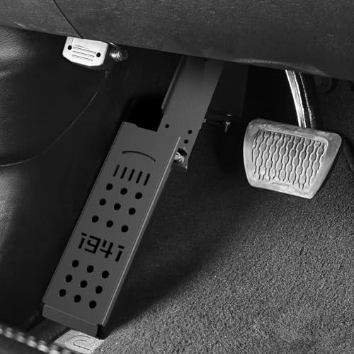 YZONA Steel Driver Side Dead Pedal Left Side Foot Rest Kick Panel Compatible with 2018-2026 Jeep Wrangler JL JLU & Gladiator JT, Black (NOT Fits 4XE Model) - Image 5