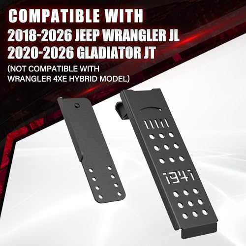YZONA Steel Driver Side Dead Pedal Left Side Foot Rest Kick Panel Compatible with 2018-2026 Jeep Wrangler JL JLU & Gladiator JT, Black (NOT Fits 4XE Model) - Image 2