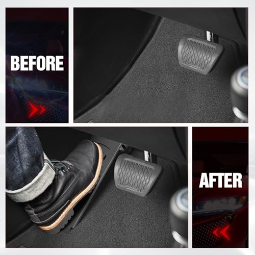 YZONA Steel Driver Side Dead Pedal Left Side Foot Rest Kick Panel Compatible with 2018-2026 Jeep Wrangler JL JLU & Gladiator JT, Black (NOT Fits 4XE Model) - Image 4