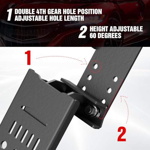 YZONA Steel Driver Side Dead Pedal Left Side Foot Rest Kick Panel Compatible with 2018-2026 Jeep Wrangler JL JLU & Gladiator JT, Black (NOT Fits 4XE Model) - Image 3