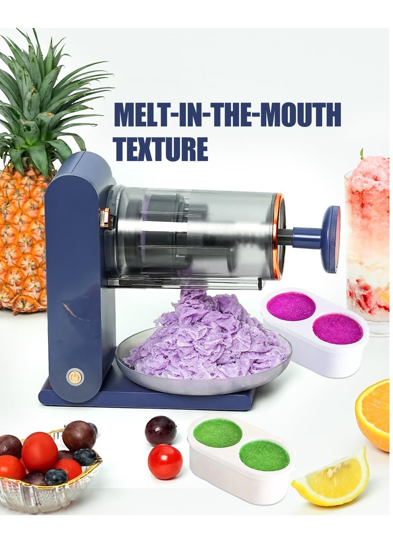 KASTWAVE آلة صنع مخروط الثلج المبشور، وصانع المشروبات المجمدة، وآلة صنع الثلج مع قالب ثلج بلاستيكي قابل لإعادة الاستخدام وشفرة من الفولاذ المقاوم للصدأ، وآلة صنع الثلج المجروش، وطاولة الكوكتيل الكهربائية في المطبخ - Image 2