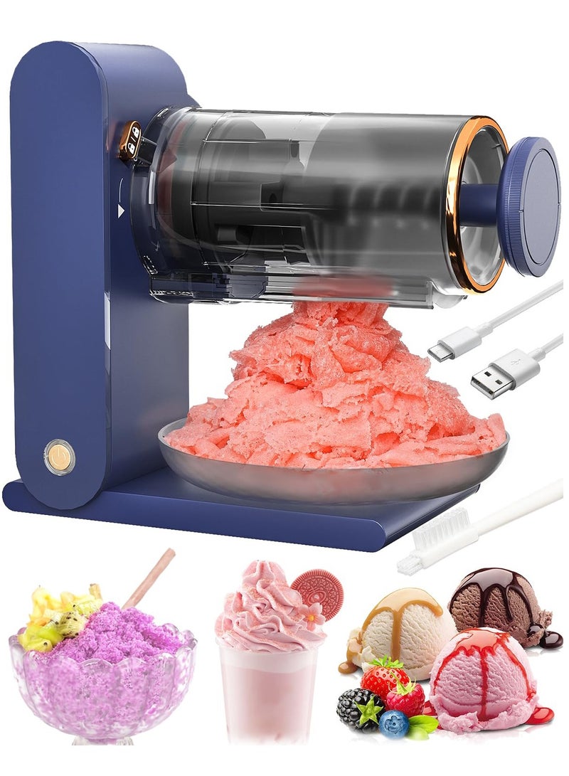 KASTWAVE آلة صنع مخروط الثلج المبشور، وصانع المشروبات المجمدة، وآلة صنع الثلج مع قالب ثلج بلاستيكي قابل لإعادة الاستخدام وشفرة من الفولاذ المقاوم للصدأ، وآلة صنع الثلج المجروش، وطاولة الكوكتيل الكهربائية في المطبخ - Image 1