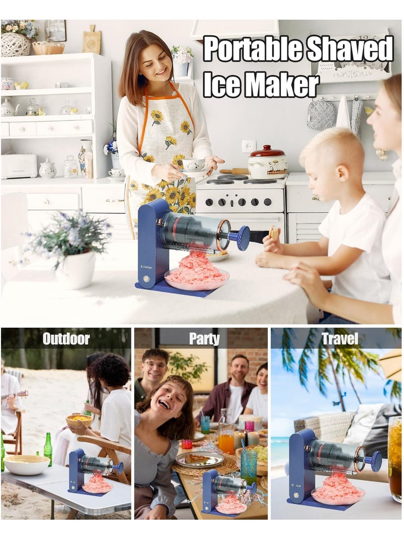 KASTWAVE آلة صنع مخروط الثلج المبشور، وصانع المشروبات المجمدة، وآلة صنع الثلج مع قالب ثلج بلاستيكي قابل لإعادة الاستخدام وشفرة من الفولاذ المقاوم للصدأ، وآلة صنع الثلج المجروش، وطاولة الكوكتيل الكهربائية في المطبخ - Image 3