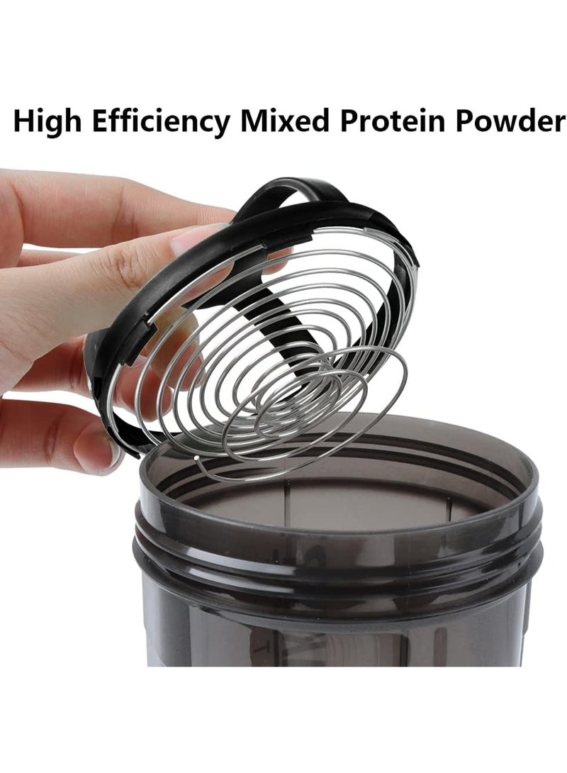 Generic Shaker Bottle,16oz Shaker Cup,Protein Shaker Bottle with Storage & Shaker Ball,GYM Shaker Bottles for Protein Shakes,Sports Shake Mixer Bottle,100% Leak Proof,BPA Free,3 Layer (Black) - Image 3