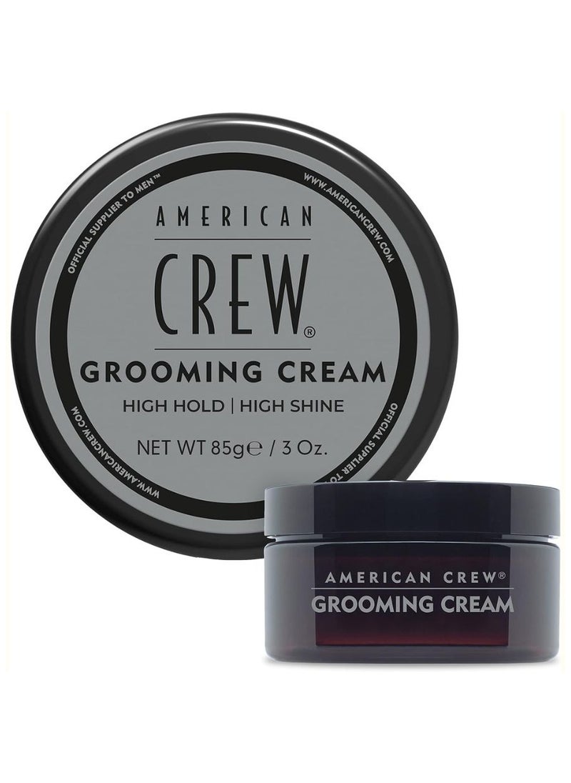 AMERICAN CREW Grooming Hair Styling Cream, 85 g, Straight Sleek Look, Soften Curly Hair, Aloe Vera Conditioning, Moisture Repellent, High Hold and Shine  - Image 1