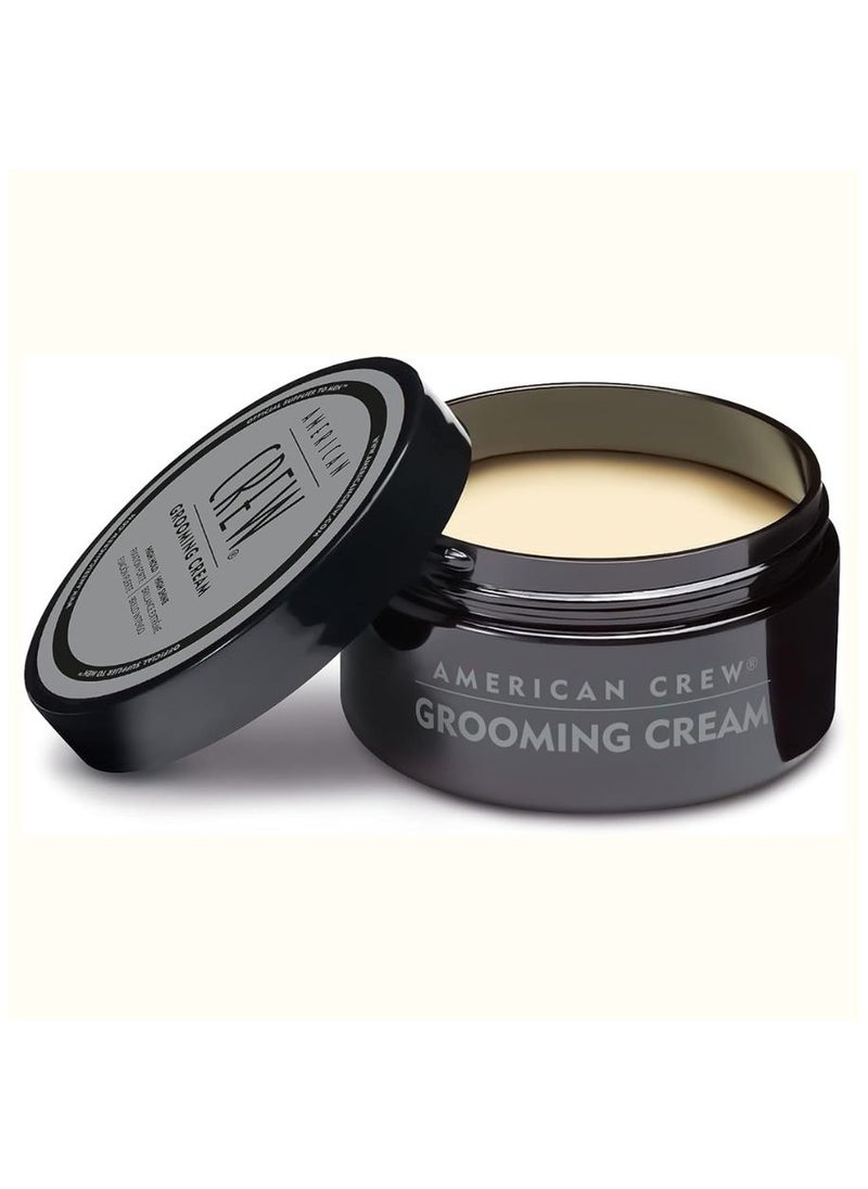 AMERICAN CREW Grooming Hair Styling Cream, 85 g, Straight Sleek Look, Soften Curly Hair, Aloe Vera Conditioning, Moisture Repellent, High Hold and Shine  - Image 2