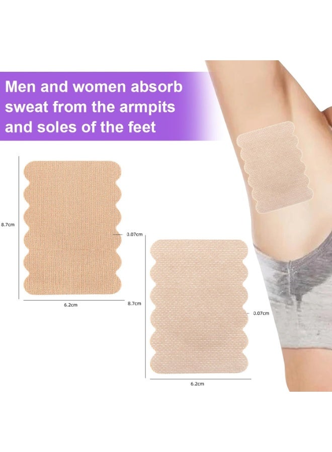 Underarm Sweat Pads, 20 Pcs Disposable Underarm Sweat Pads, Invisible Self-Adhesive Cotton Absorbent Armpits Antiperspirant Stickers, Dress Shields, Enhanced Anti Sweat Protection (Elastic Fabric) - Image 2