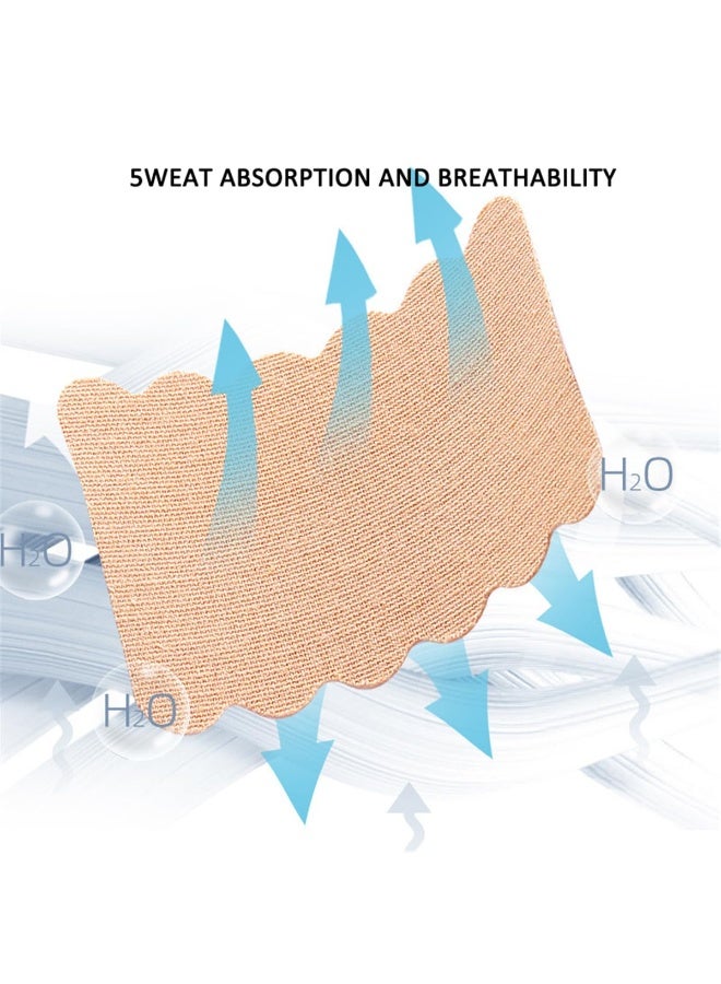 Underarm Sweat Pads, 20 Pcs Disposable Underarm Sweat Pads, Invisible Self-Adhesive Cotton Absorbent Armpits Antiperspirant Stickers, Dress Shields, Enhanced Anti Sweat Protection (Elastic Fabric) - Image 4