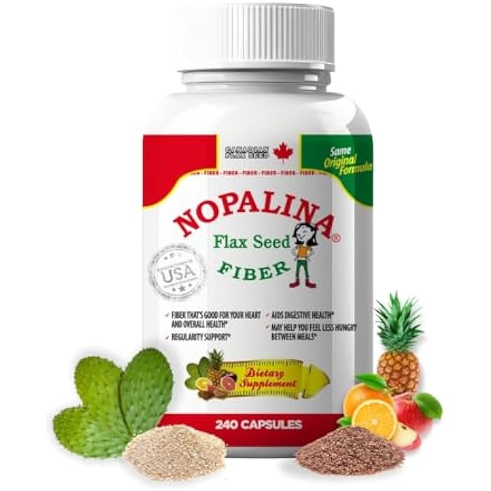 Nopalina Flax Seed Capsules 240 Capsules - Image 1