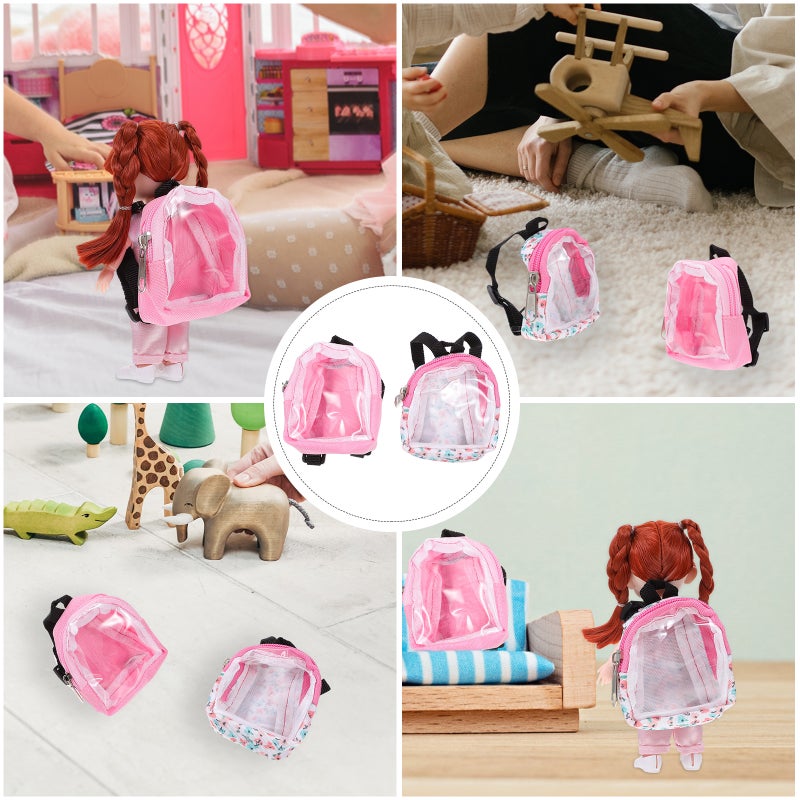 2Pcs Mini Backpack Model Decorative Backpack Mini House Decor Accessories - Image 2