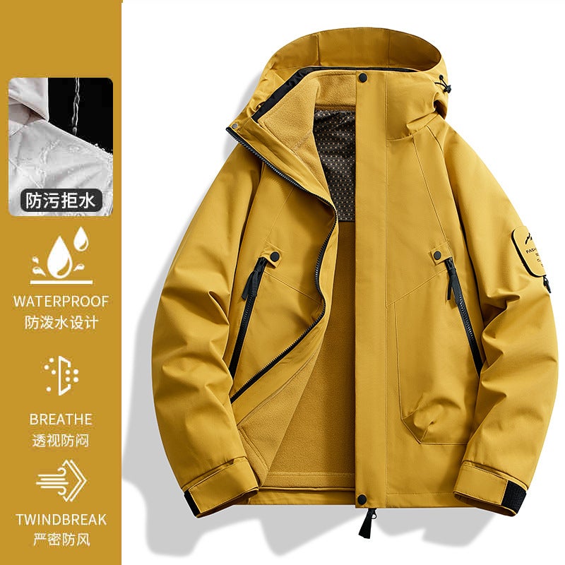 Big Brand Same Style Jacket For Women 2025 Spring & Fall New Three-In-One Outdoor Casual Waterproof Sports Jacket For Women And Men - Image 1