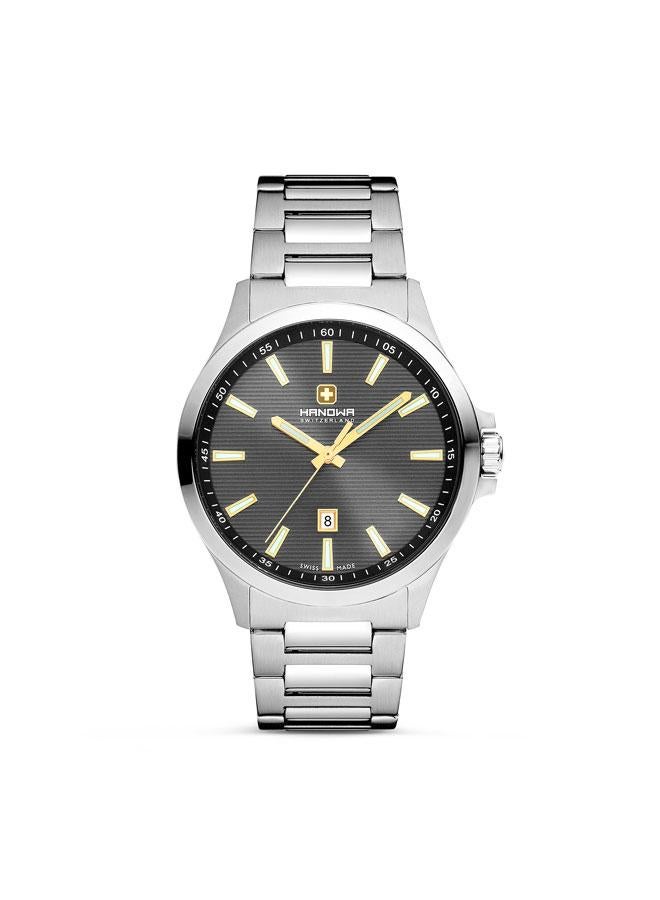 Hanowa Kander 43mm Cool Grey Dial Stainless Steel Bracelet Watch for Men  - Image 1