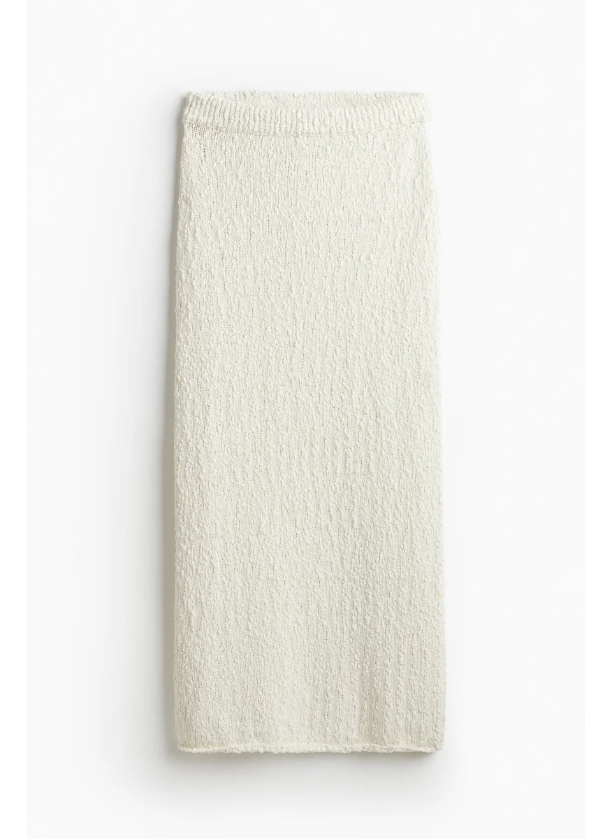 اتش اند ام Silk-Blend Knitted Skirt