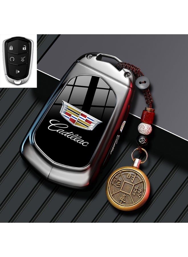 Cadillac Advanced car key protection case suitable for Cadillac XT5, XT6, CT6, XT4, XT, SCT5, ATSL high-end car key metal shell case - Image 1