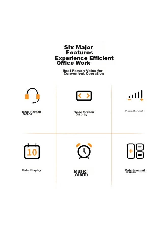 Deli Crystal Button 12-digit Memory Voice Calculator, Large Screen Music Alarm Voice Calculator, Student/office Mental Math, Silver Gray, 1529 - Image 1