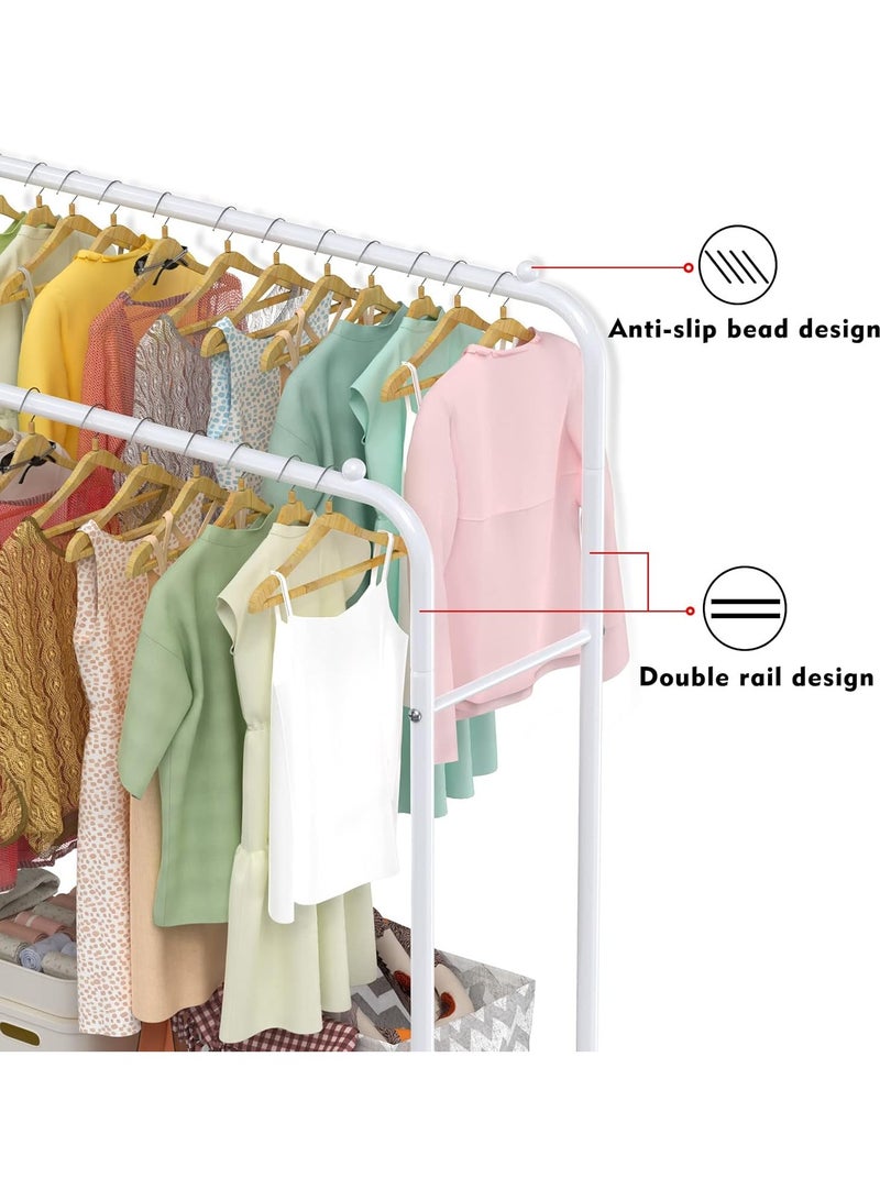 بريمو بلس علاقة ملابس معدنى منظم وحامل ملابس أبيض - Image 3