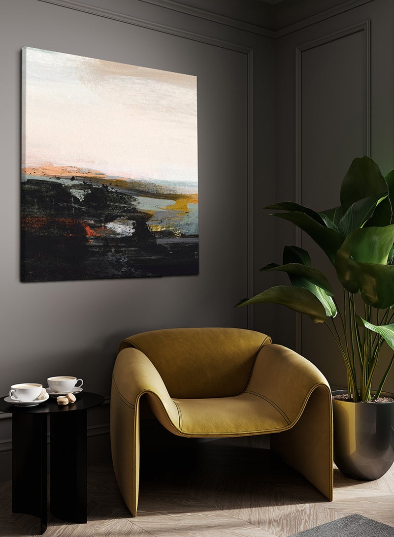 لوحة كانفاس على إطار خشبي بتصميم فن تجريدي - Image 3