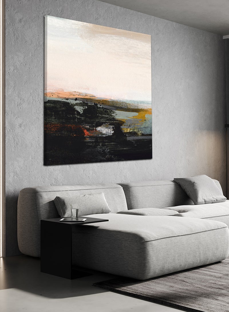 لوحة كانفاس على إطار خشبي بتصميم فن تجريدي - Image 2