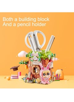 KASTWAVE Creative Building Blocks Pen Holder, Desk Organizer, Pencil Cup for Desk, Fun Multi-Colored Pencil Case, Cute House Design, Office Space Decor, Desk Top Organizer Accessories, Pencil Organizer  - Image 5